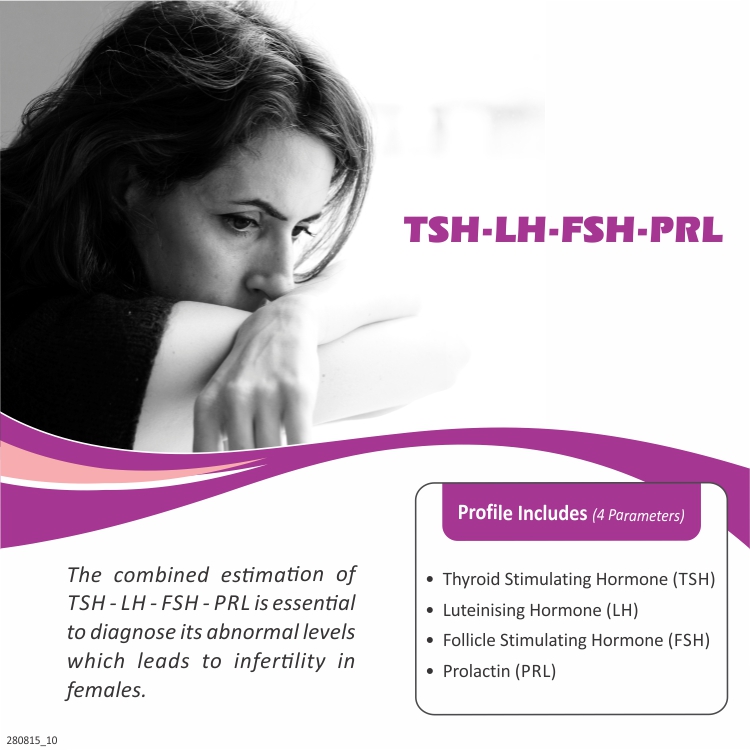 TSH-LH-FSH-PRL in Kolkata @₹1100 Only | FREE Home Collection | 4 Tests